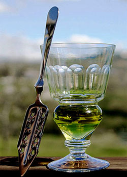 Absinthe Glass and Spoon